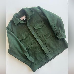 Vintage Filson Style 85 Wool Mackinaw Outdoors Coat in Classic Forest Green 45